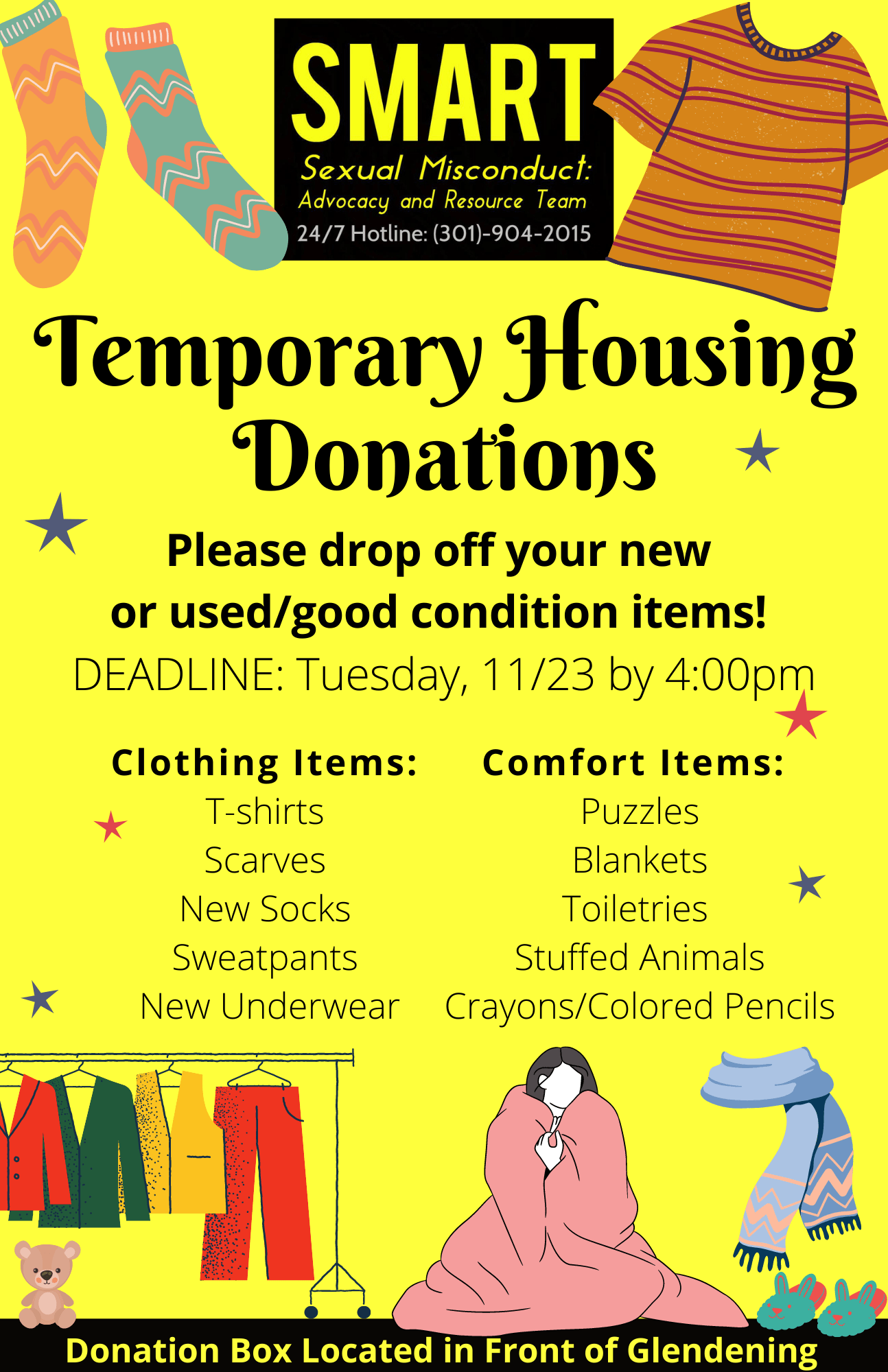 Temporary Housing Donations St. Marys College of Maryland
